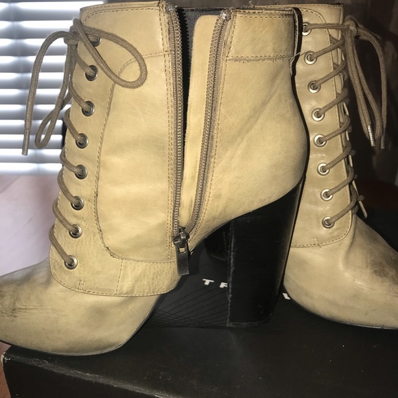 Trouve Distressed Leather booties - Picture 5 of 7